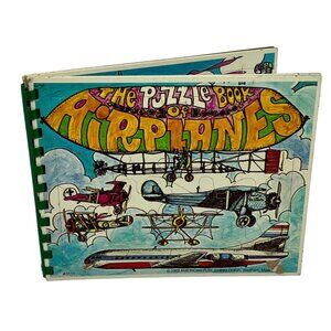The Puzzle Book of Airplanes 1969 #3111 Complete Vintage Jigsaw Puzzles